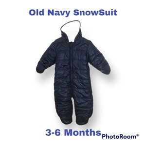 Old Navy Snow suit/ Unisex/ Navy Blue/ Fleece/ 3-6 Months